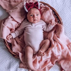Organic Muslin Wrap - Musk Pink