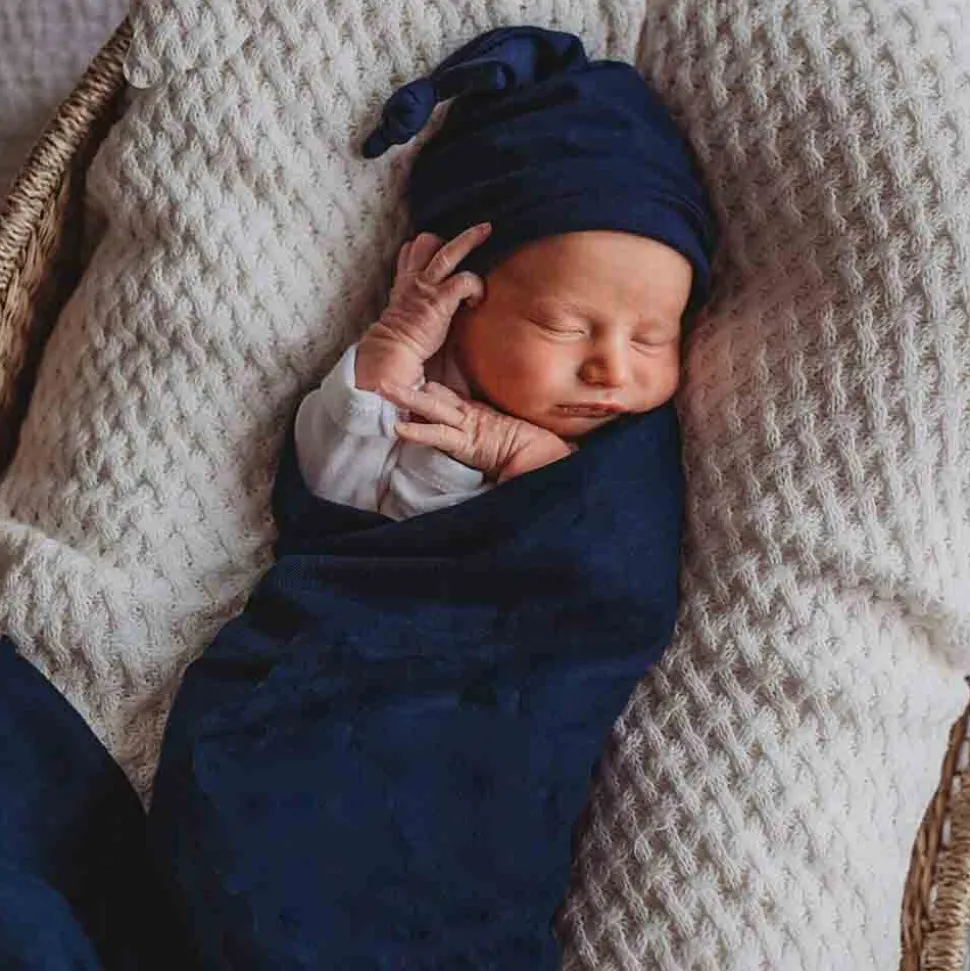Organic Muslin Wrap - Navy