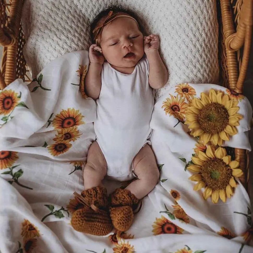 Organic Muslin Wrap - Sunflower