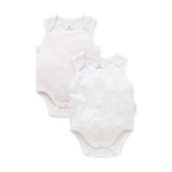 2 pack Singlet Bodysuit - Pale Pink Pack