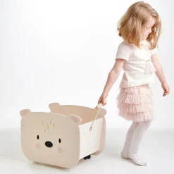 Pull Along Bear Cart