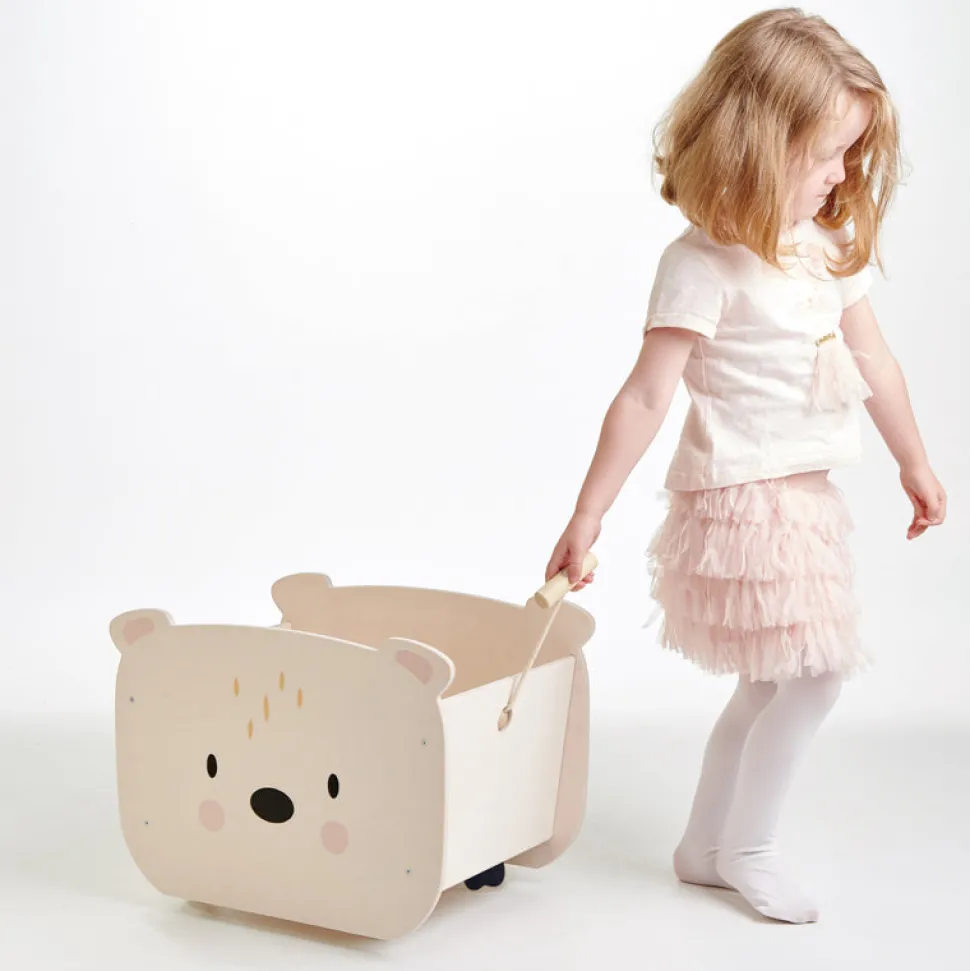 Pull Along Bear Cart