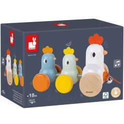 Pull Along Hen Family