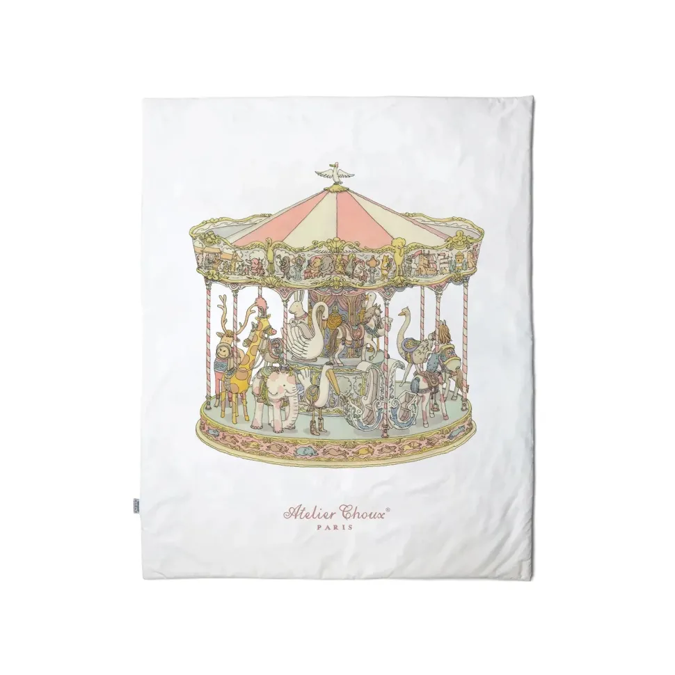 Reversible Quilt - Monceau Mansion/Carousel Pink