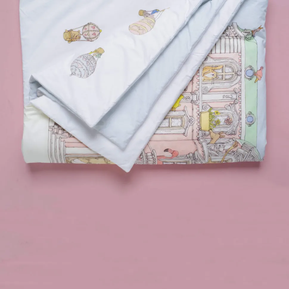 Reversible Quilt - Monceau Mansion/Hot Air Balloon