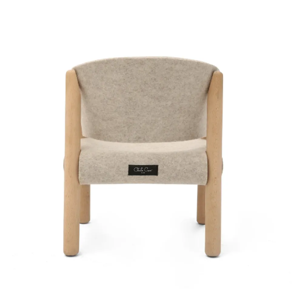Saba Children's Chair in Beige Felt