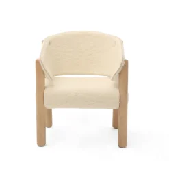 Saba Children's Chair in White Fur