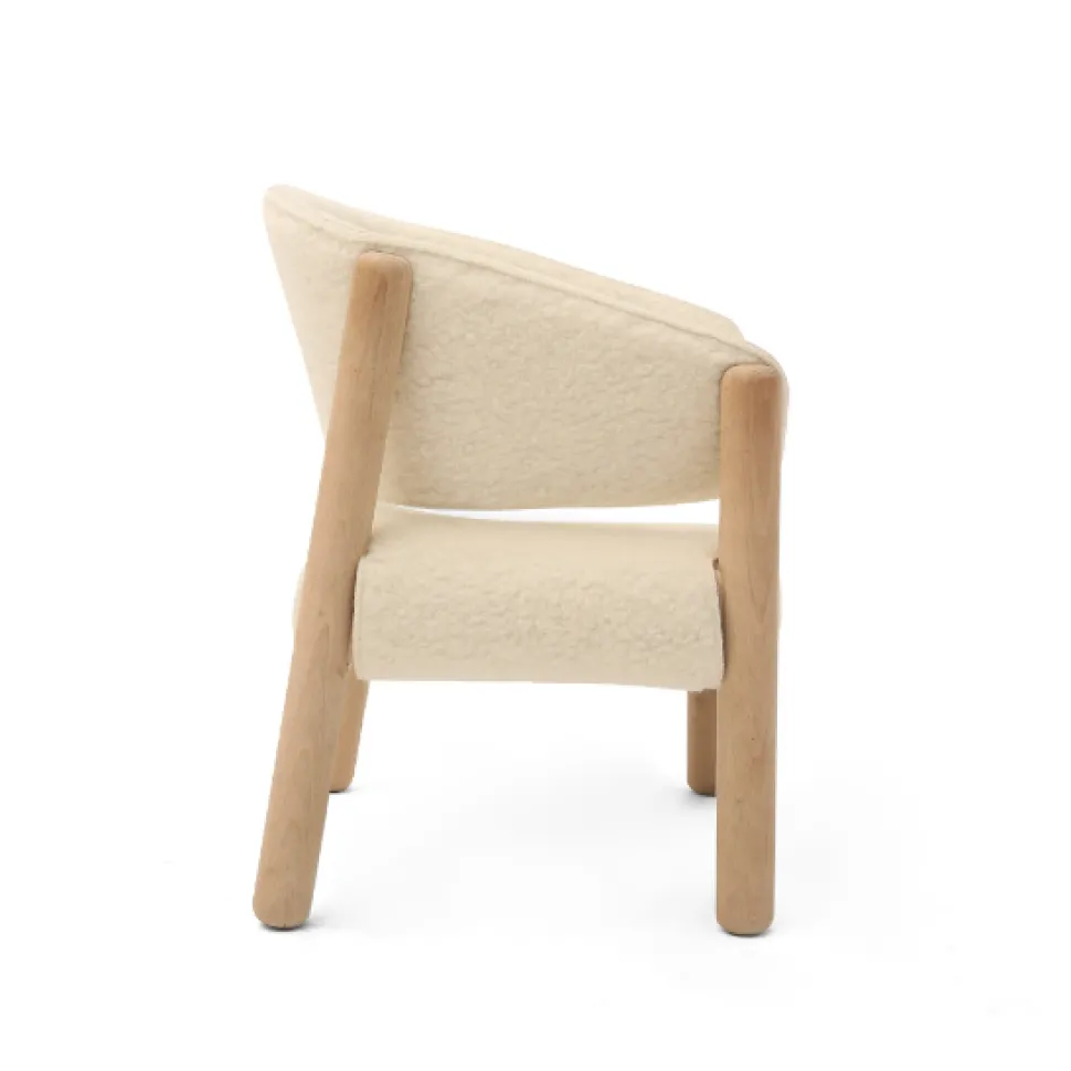Saba Children's Chair in White Fur
