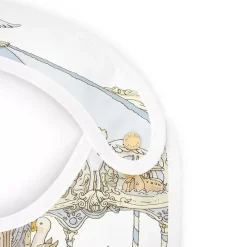 Satin Bib – Carousel Blue