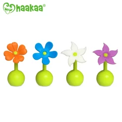 Silicone Breast Pump Flower Stopper - White