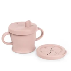 Silicone Sip-N-Snack Cup VARIOUS COLOURS