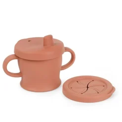 Silicone Sip-N-Snack Cup VARIOUS COLOURS