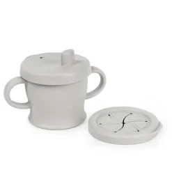 Silicone Sip-N-Snack Cup VARIOUS COLOURS