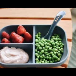 Silicone Suction Divided Plate VARIOUS COLOURS