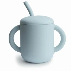 Silicone Training Cup + Straw VARIOUS COLOURS