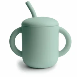 Silicone Training Cup + Straw VARIOUS COLOURS