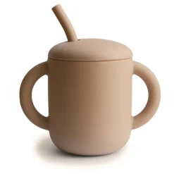 Silicone Training Cup + Straw VARIOUS COLOURS