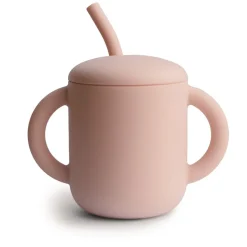 Silicone Training Cup + Straw VARIOUS COLOURS