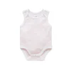 Singlet Bodysuit - Pale Pink Melange Stripe