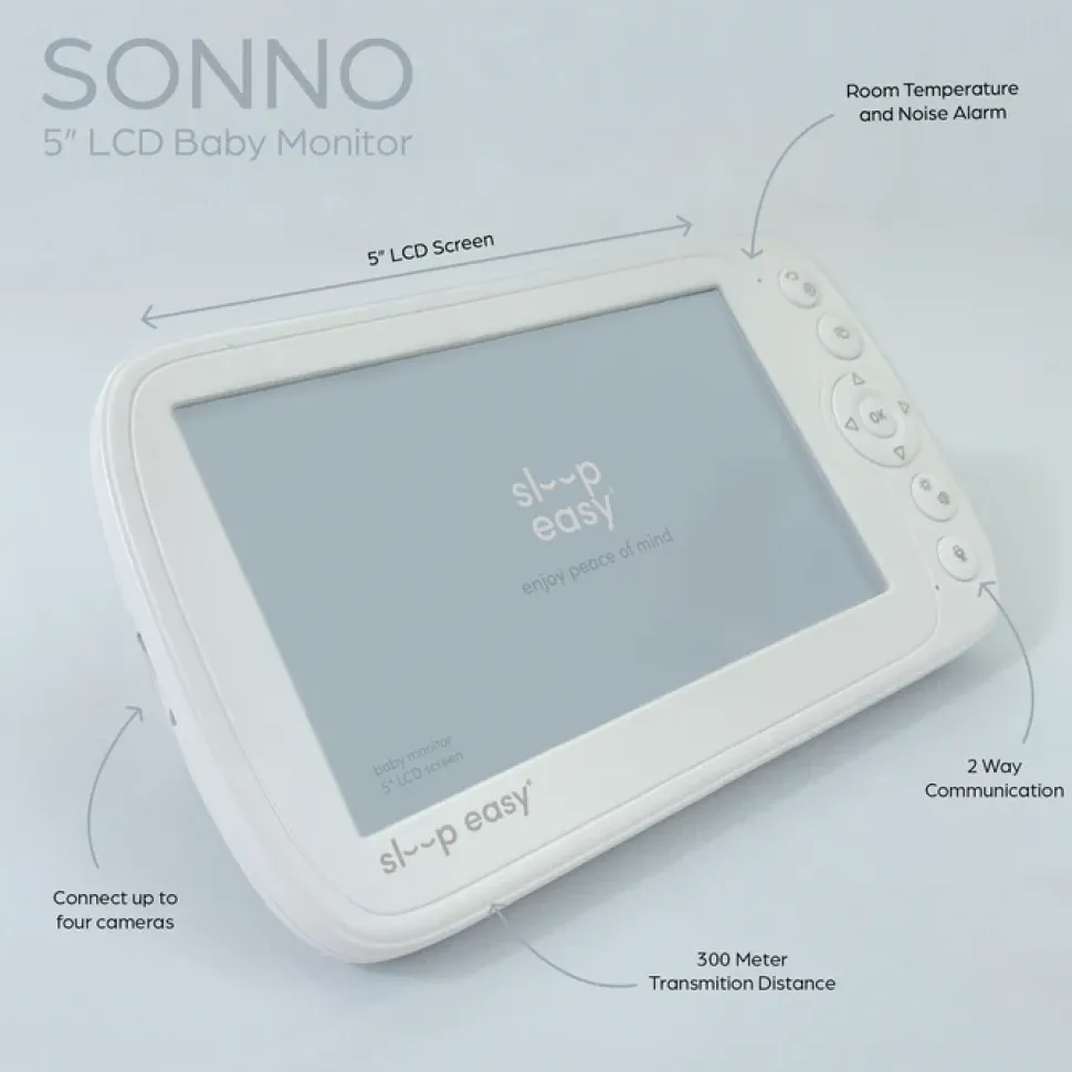 SLEEP EASY RAD505 Sonno 5''12.7cm Crystal Clear Baby Monitor