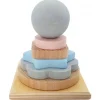 Stacking Tower Natural Blue & Pink