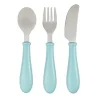 Stainless Steel Training Cutlery 3 Piece Set - Light Blue