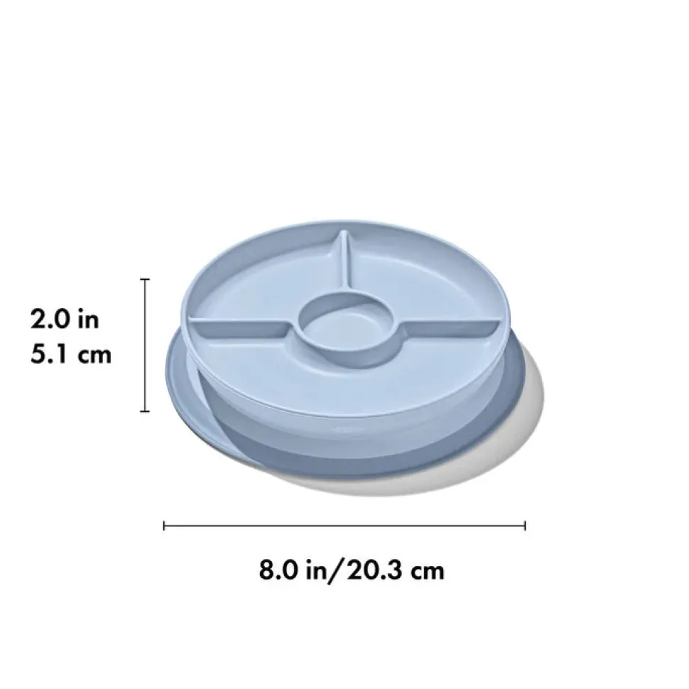 Stick & Stay Suction Divided Plate VARIOUS COLOURS
