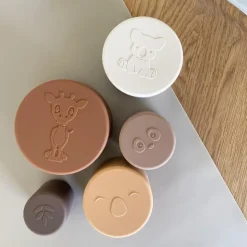 Vanja Silicone Stacking Tower VARIOUS COLOURS