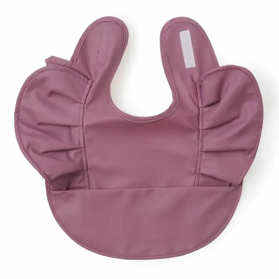Waterproof Frill Snuggle Bib - Mauve