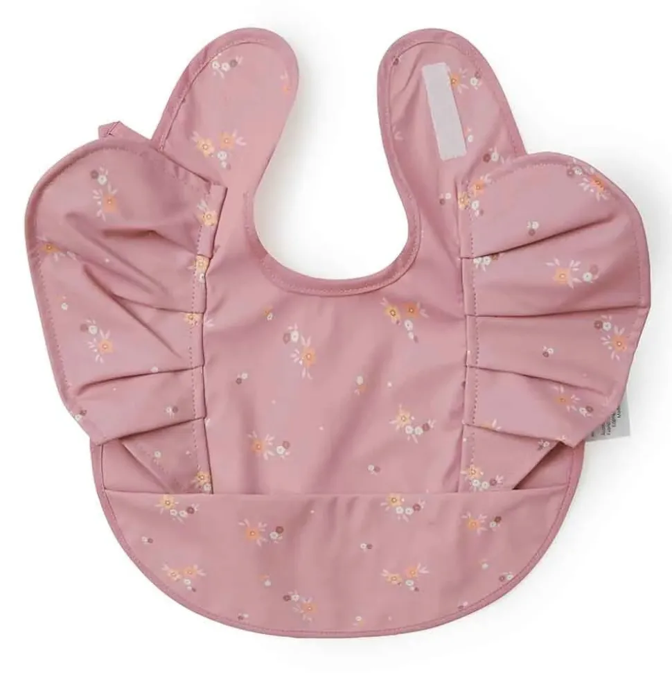 Waterproof Frill Snuggle Bib - Daisy
