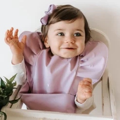 Waterproof Frill Snuggle Bib - Lavender