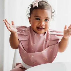 Waterproof Frill Snuggle Bib - Daisy