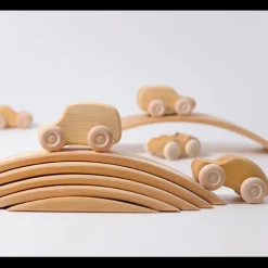 Wooden Cars Set of 6 VARIOUS COLOURS