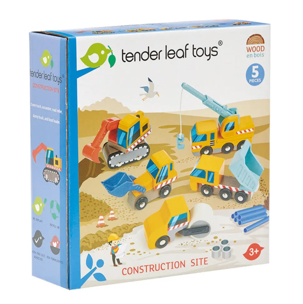 Wooden Construction Car Set