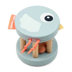 Wooden Rattle - Birdee Blue