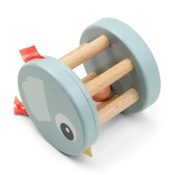 Wooden Rattle - Birdee Blue