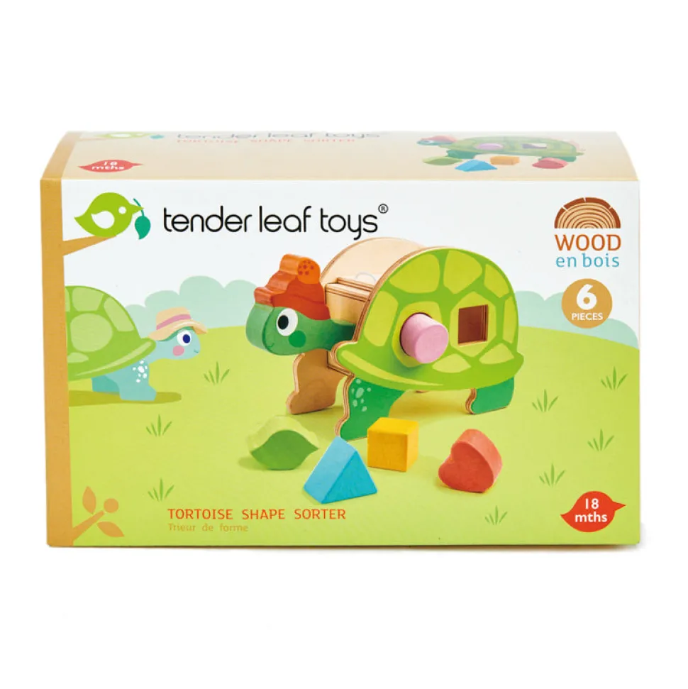 Wooden Tortoise Shape Sorter with Shapes