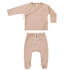 Wrap Top + Footed Pant Set VARIOUS COLOURS