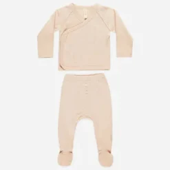Wrap Top + Footed Pant Set VARIOUS COLOURS