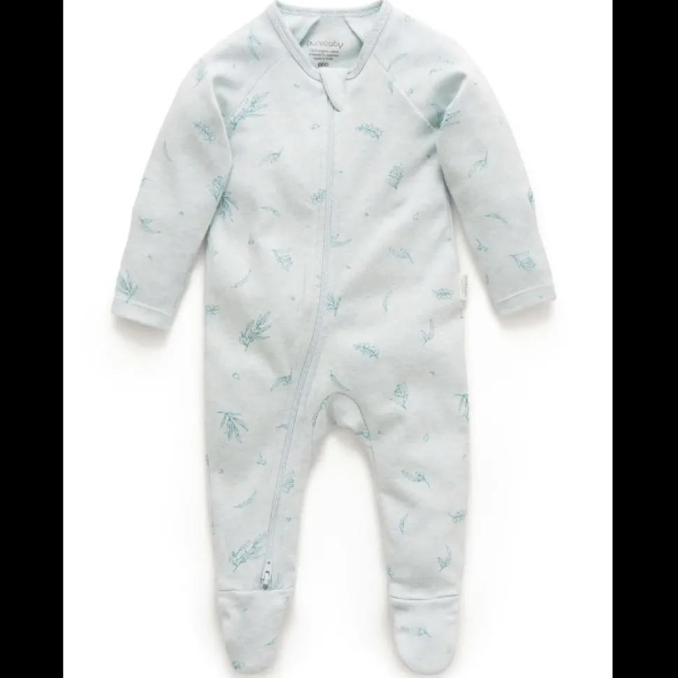 Zip Growsuit - Mint Eucalyptus