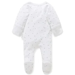 Zip Growsuit - Pale Blue Spot