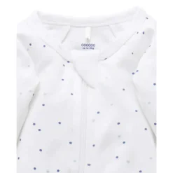 Zip Growsuit - Pale Blue Spot