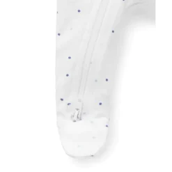 Zip Growsuit - Pale Blue Spot