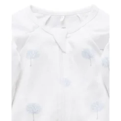 Zip Growsuit - Pale Blue Tree