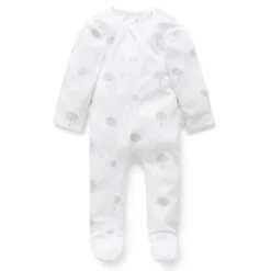 Zip Growsuit - Pale Grey Tree