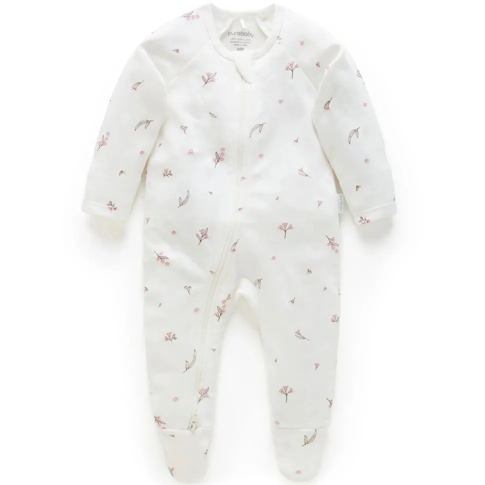 Zip Growsuit - Vanilla Blossom