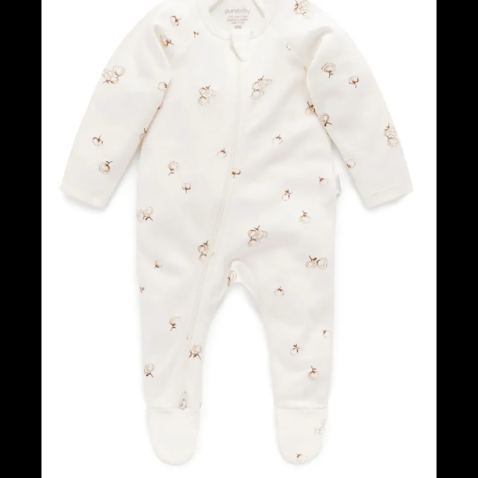 Zip Growsuit - Vanilla Cottonbud