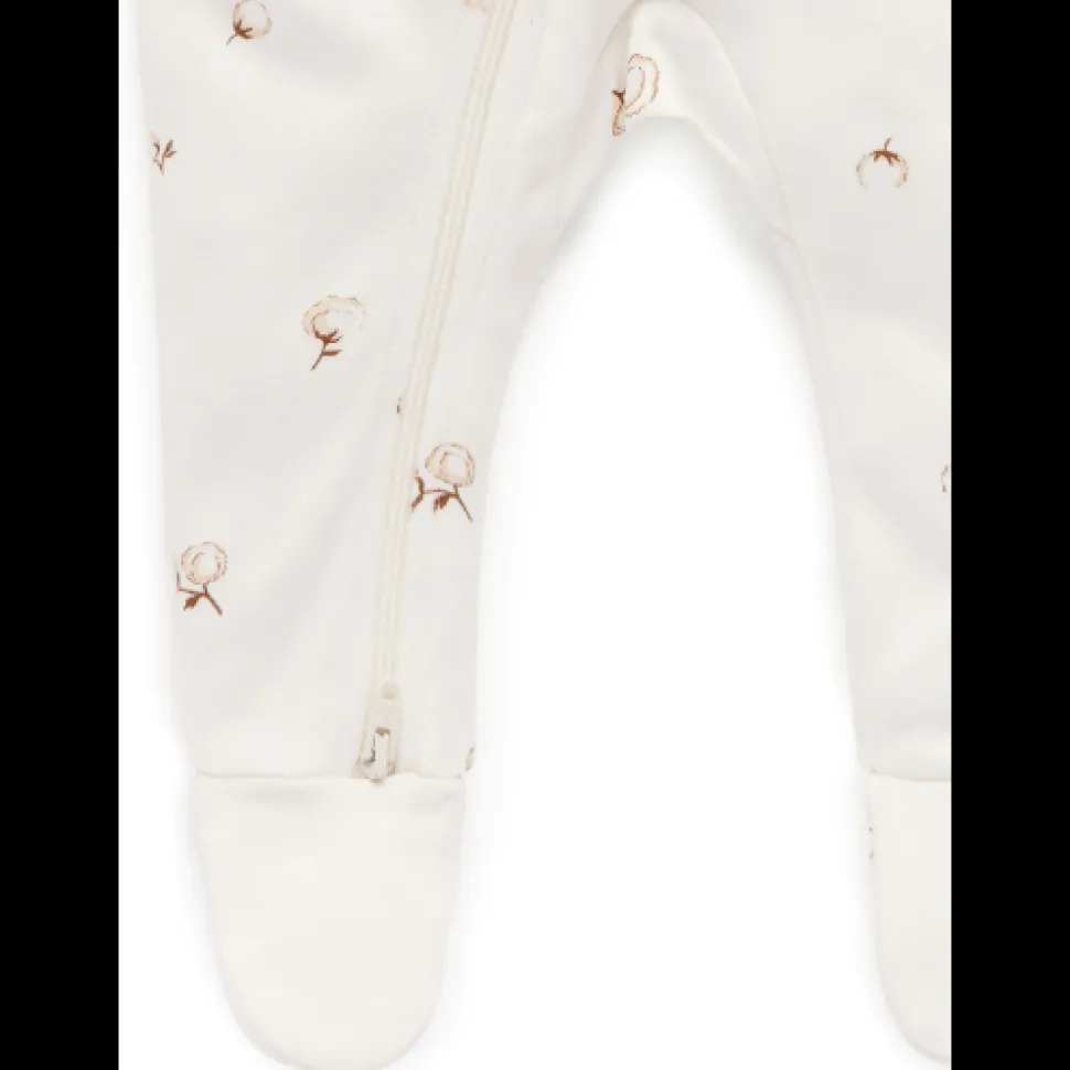 Zip Growsuit - Vanilla Cottonbud